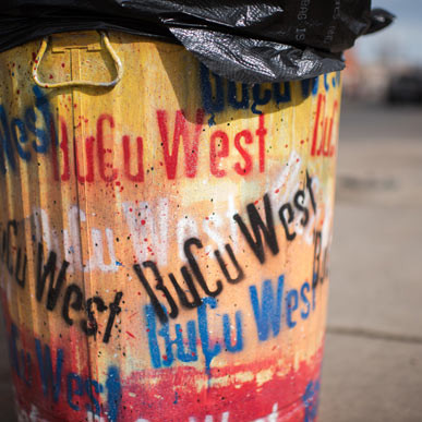 In 2007, BuCu West Development Association organized a public art initiative that has aimed to replace graffiti with colorful artwork. 