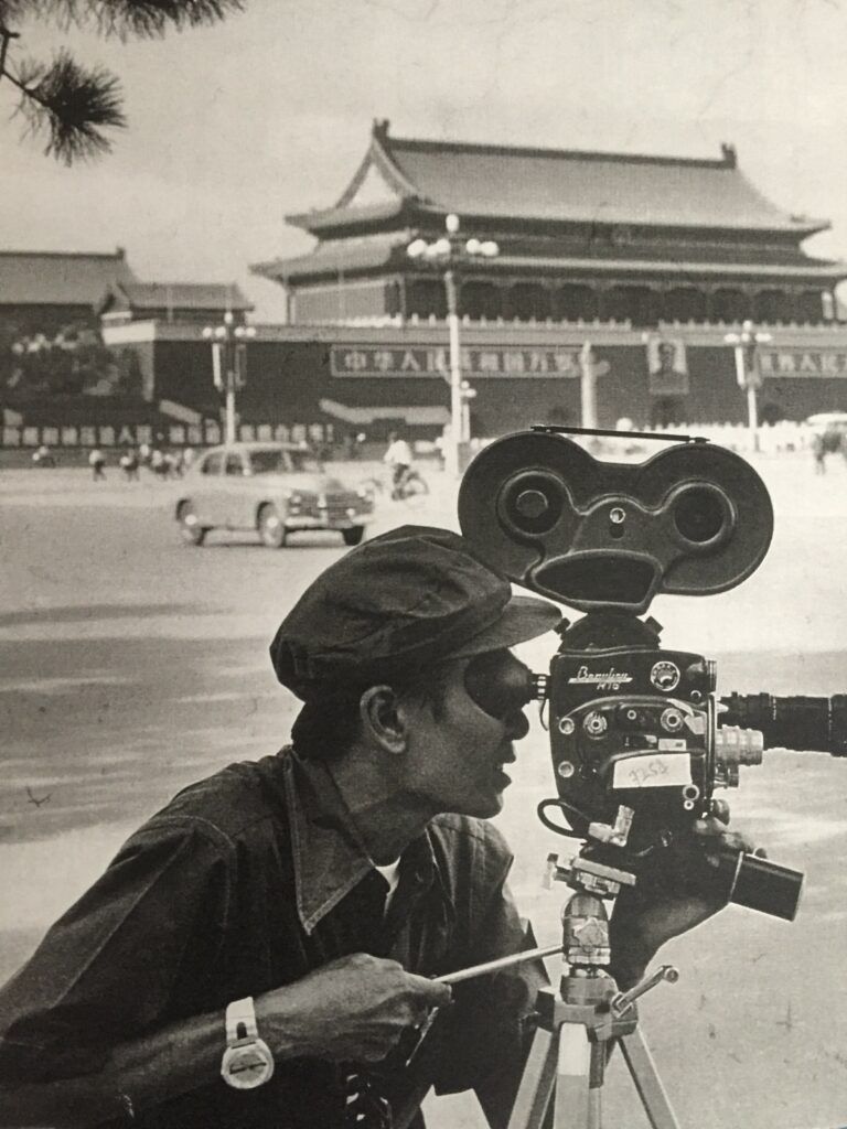 Marlina's father, Arling Gonzalez shooting a documentary in China